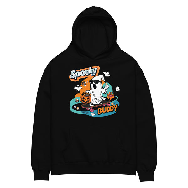 Trick-or-Treat in Style - Spooky Buddy Skateboard Hoodie - - Hoodies