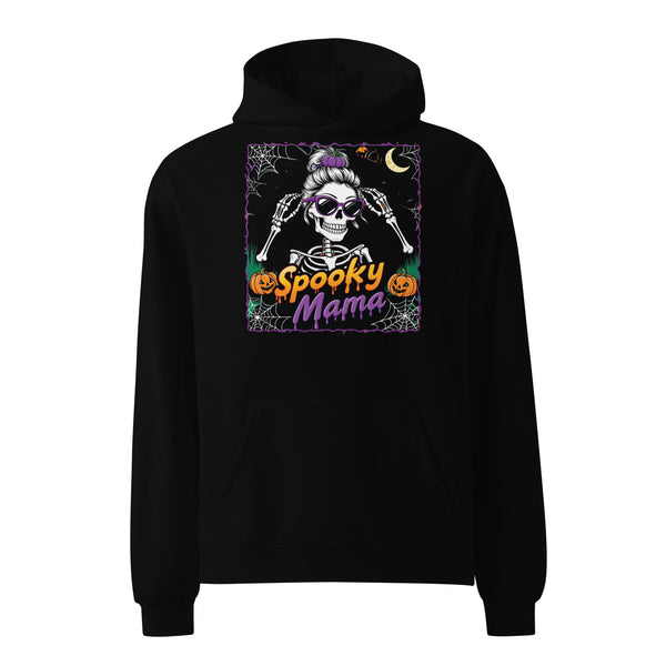 Spooky Mama Stylish Skeleton Hoodie - Black - Hoodies