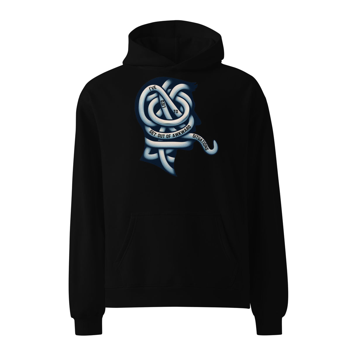 Blue Ribbon Confessions Hoodie - Wrapped in Mystery - - Hoodies