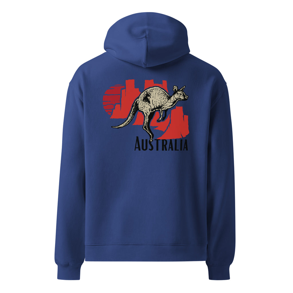 Down Under Wonder - Australia Kangaroo Tribute Hoodie - - Hoodies