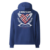 A Hero’s Gift from the Heart – Honoring Military Bravery - Cobalt - Hoodies