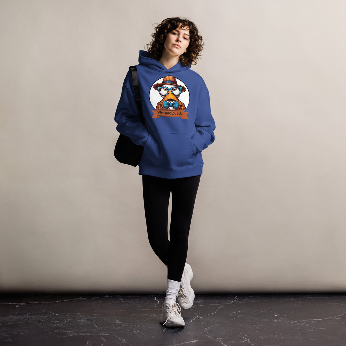 Retro Delight - Vintage Quack Hoodie - Cobalt - Hoodies