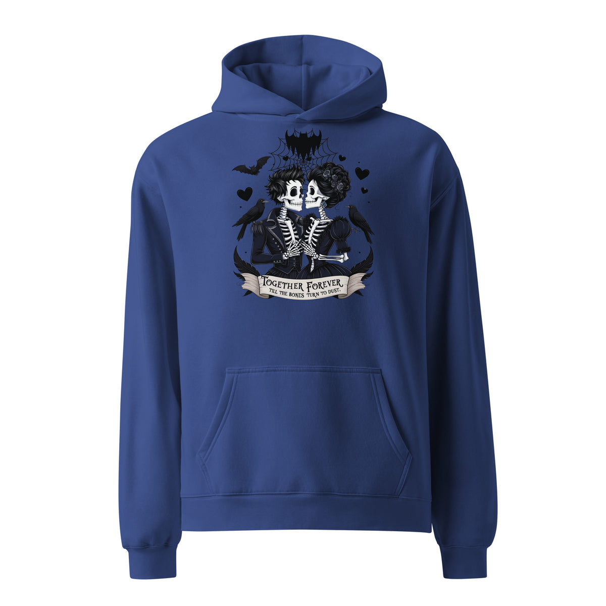 Together Forever Gothic Romance Hoodie - Cobalt - Hoodies