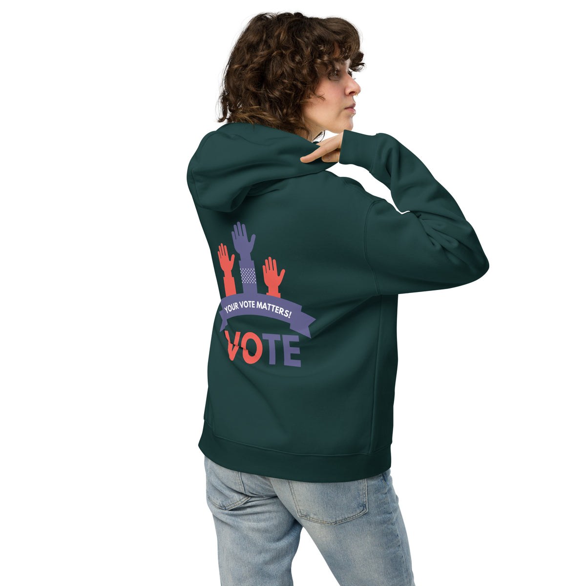 Raise Your Hand for Change - Unisex Civic Duty Hoodie - - Hoodies