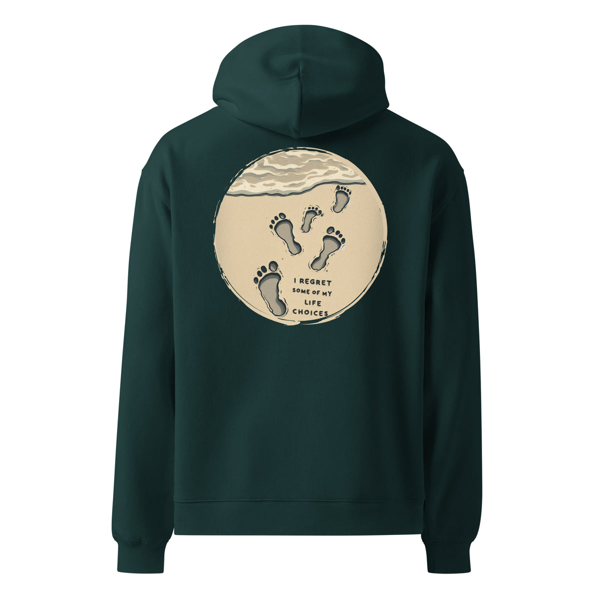 Footprints of the Past Hoodie - A Journey of Reflection - - Hoodies