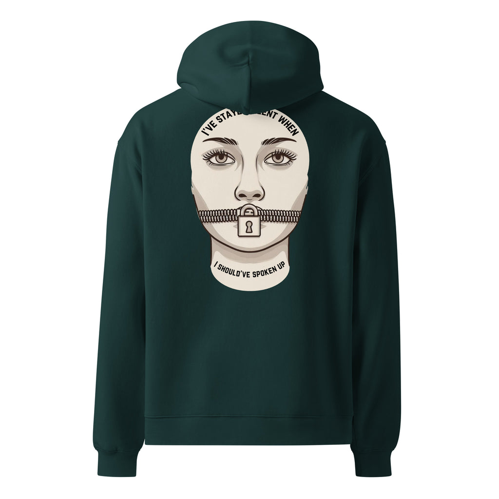 Voice Locked Hoodie - Unspoken Words - Pine Green - Hoodies