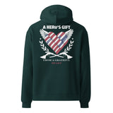 A Hero’s Gift from the Heart – Honoring Military Bravery - Pine Green - Hoodies