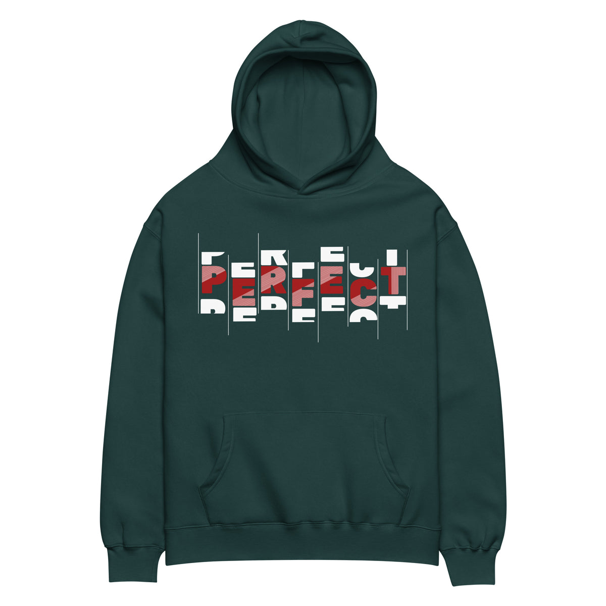 Fragmented Perfection - Modern Typographic Hoodie - - Hoodies