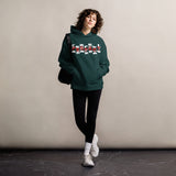 Fragmented Perfection - Modern Typographic Hoodie - Pine Green - Hoodies