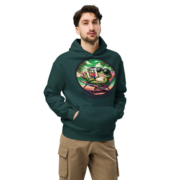 Relaxation in Every Stitch - Beach Vibes Hoodie - Pine Green - Hoodies