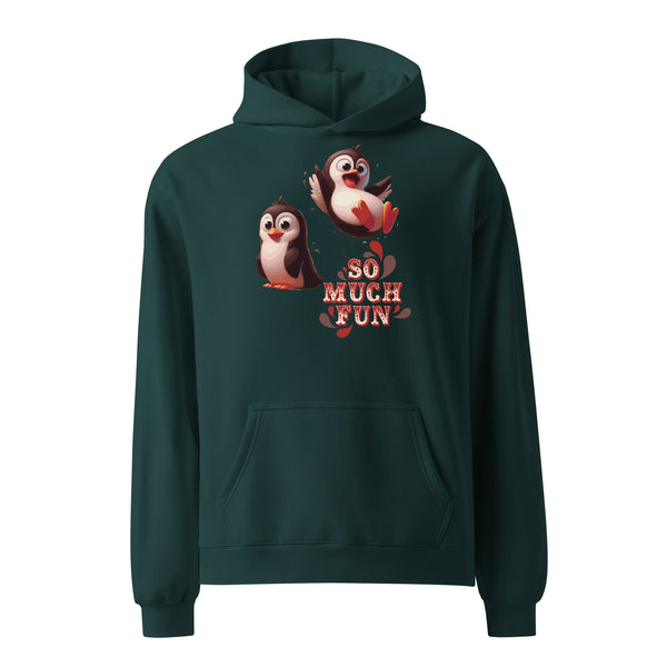 So Much Fun - Cartoon Penguin Hoodie - - Hoodies