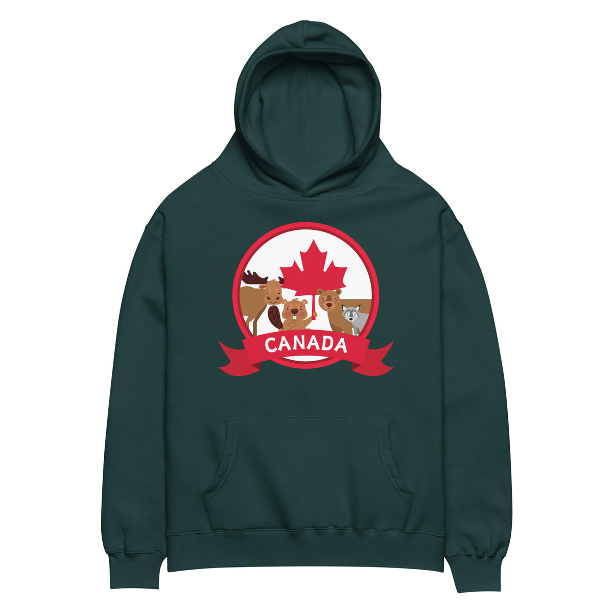 Canadian Critters - Cozy Wildlife Hoodie - - Hoodies