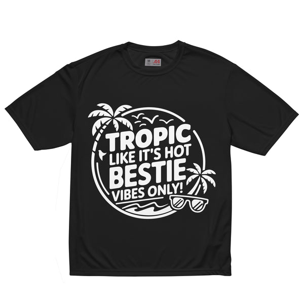 Tropic Bestie Graphic Tee – Summer Gift - Black - T-shirt