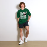 Spring to My Step Husband Performance Tee - Forest Green - Crewneck T-shirts