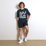 Spring to My Step Husband Performance Tee - Navy - Crewneck T-shirts