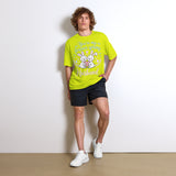 Bunny Love Workout Shirt for Husband - Safety Yellow - Crewneck T-shirts