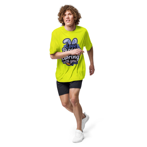 Spring Love Blooms Tee for Husband - Safety Yellow - Crewneck T-shirts