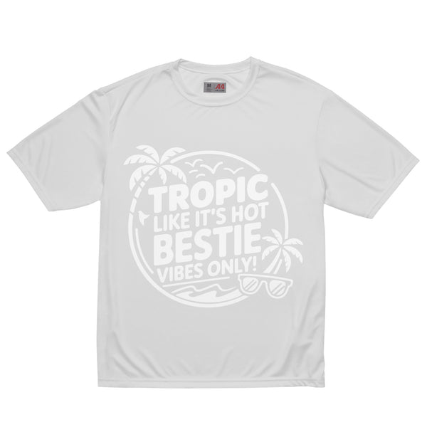 Tropic Bestie Graphic Tee – Summer Gift - Silver - T-shirt
