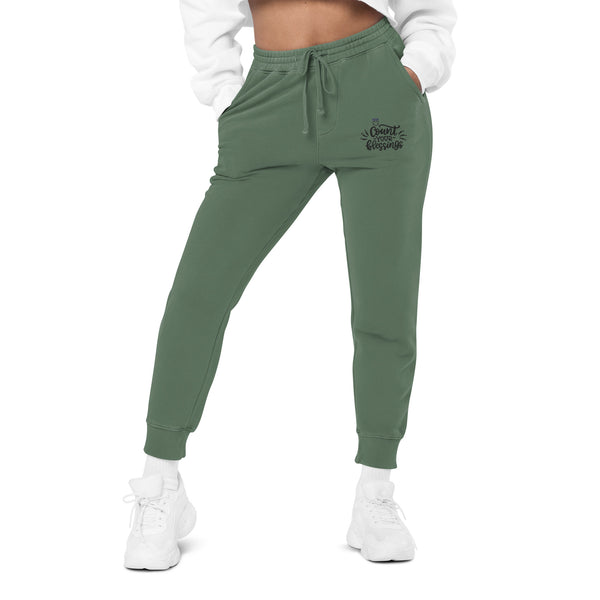 Blessed in Comfort - Count Your Blessings Sweatpants - Pigment Alpine Green - Pants