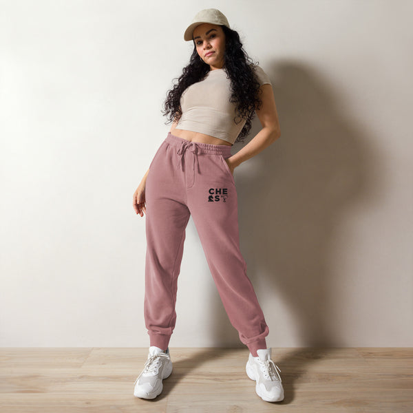 Chess Moves - Bold Design Sweatpants - Pigment Maroon - Pants