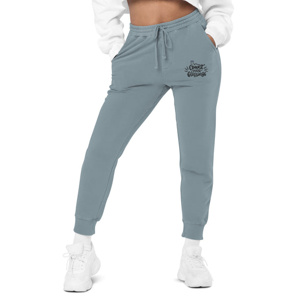 Blessed in Comfort - Count Your Blessings Sweatpants - Pigment Slate Blue - Pants