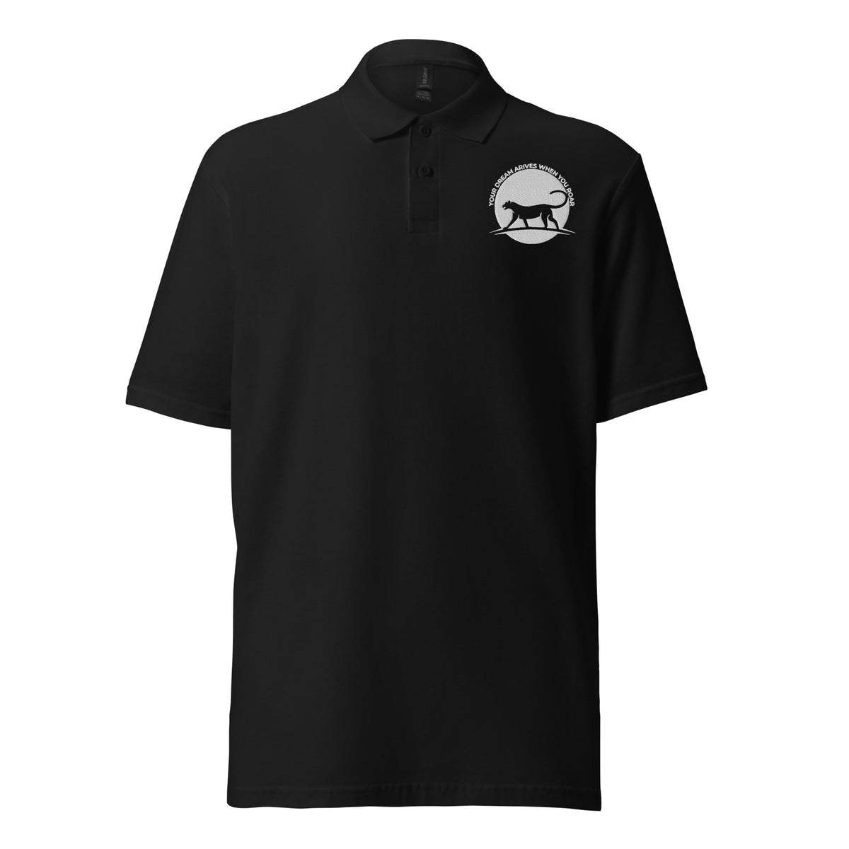 Lion's Call - Answer Your Dreams with Our Inspiring Polo - Black - T-shirts