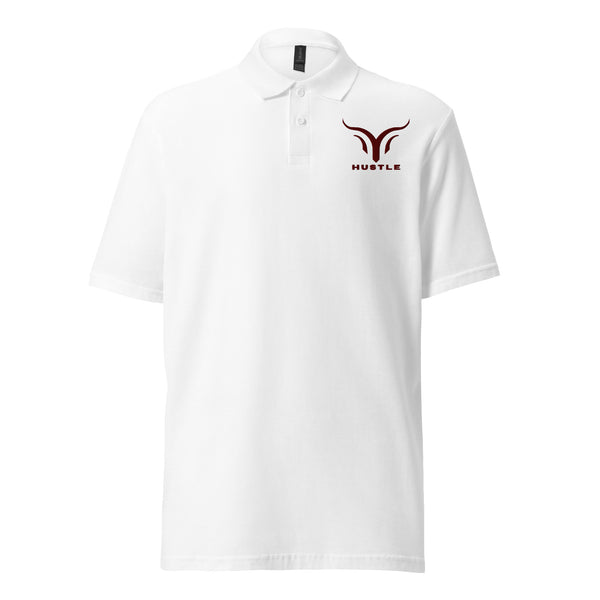 Elevate Your Hustle - Iconic Inspiration on Cotton Polo Shirt - White - Polo Shirts