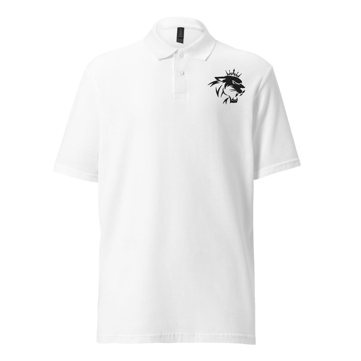 Roar of Memories - Unleash Strength with Our Lion Polo - White - Polo Shirts