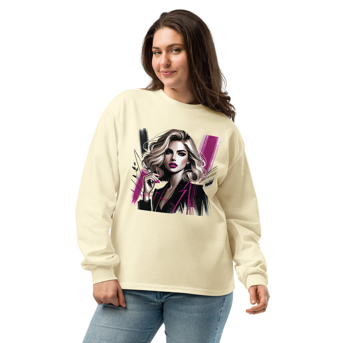 Bold & Beautiful - Modern Glam Long Sleeve Shirt - Butter - Long Sleeve T-shirts