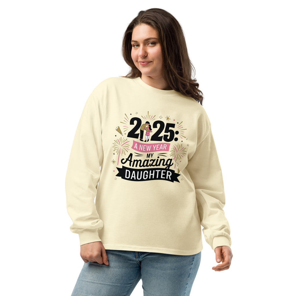 Celebrate 2025 - A Heartfelt New Year Gift for Daughters - Butter - Long Sleeve Shirt