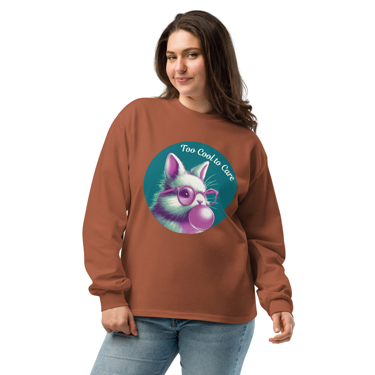 Too Cool to Care - Effortlessly Stylish Comfort - Clay - Long Sleeve T-shirts