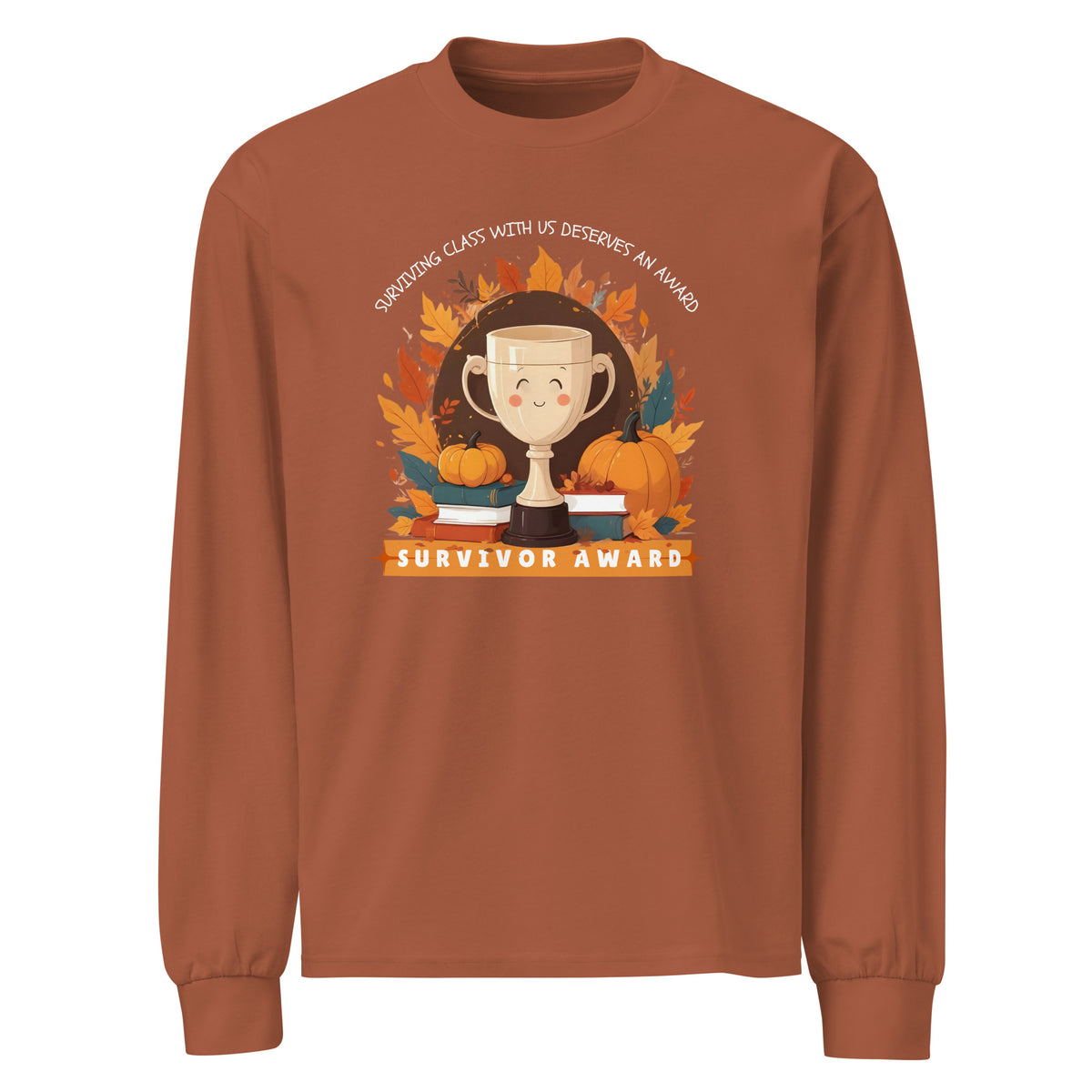 Seasonal Triumph - Fall-Inspired Survivor Award - Clay - Long Sleeve T-shirts