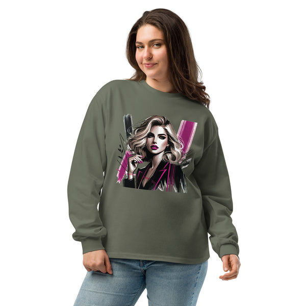 Bold & Beautiful - Modern Glam Long Sleeve Shirt - Cypress - Long Sleeve T-shirts