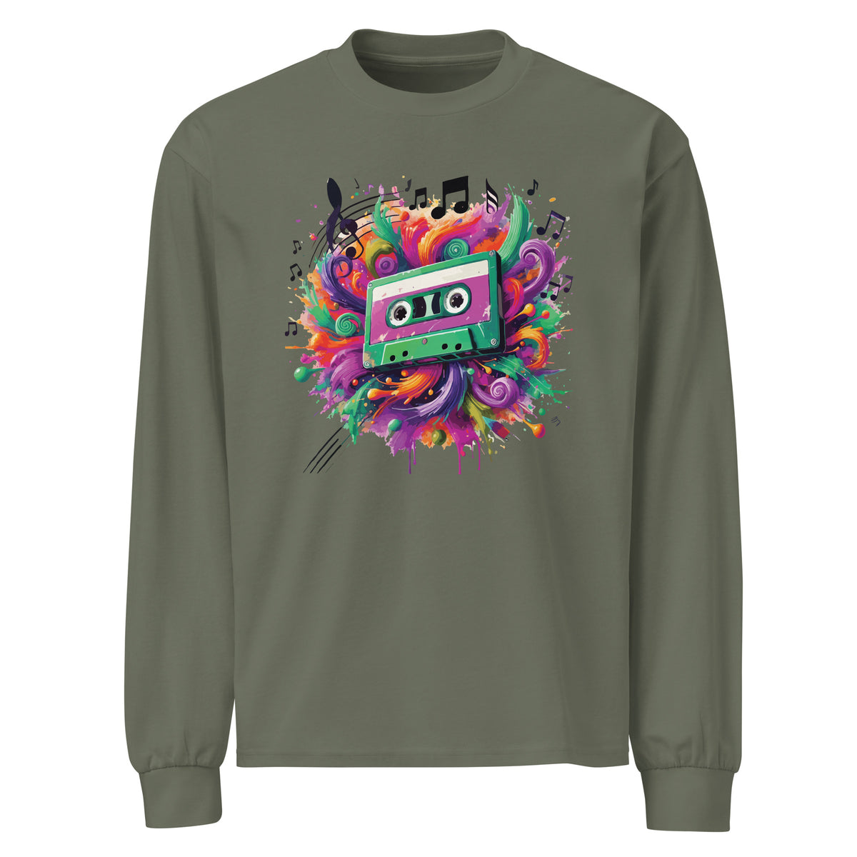 Vintage Beat - Nostalgic Cassette Design Shirt - - Long Sleeve T-shirts