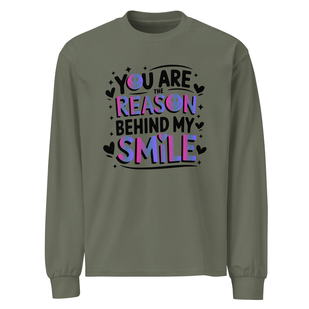 Positivity in Every Thread - Reason to Smile Design - Cypress - Long Sleeves T-shirts