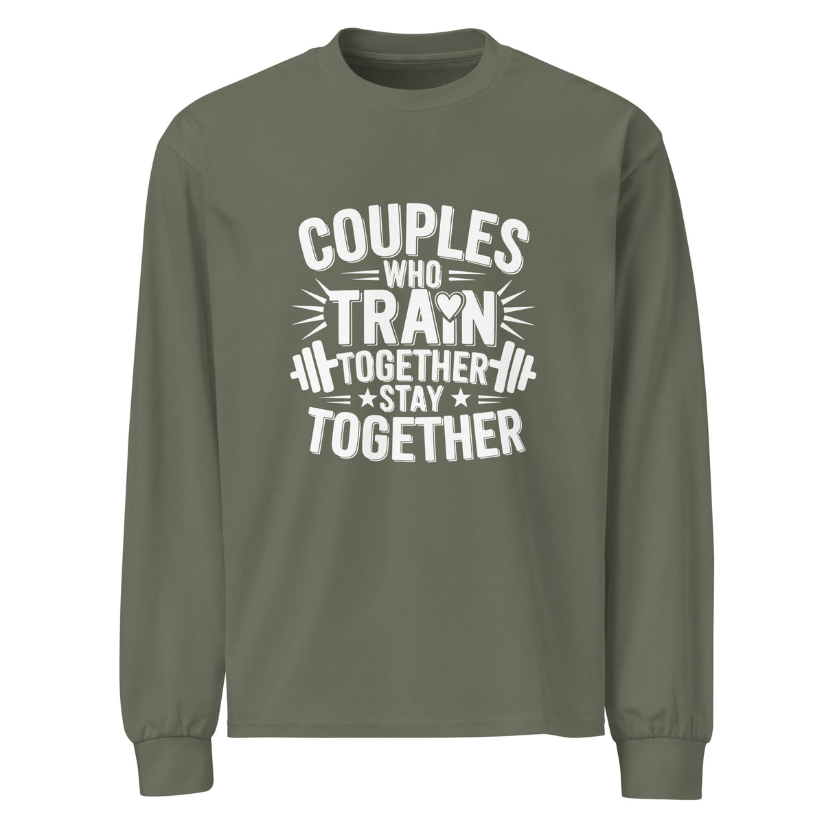 Train Together, Stay Together – Gym Couple Tee - Cypress - Long Sleeve Shirt