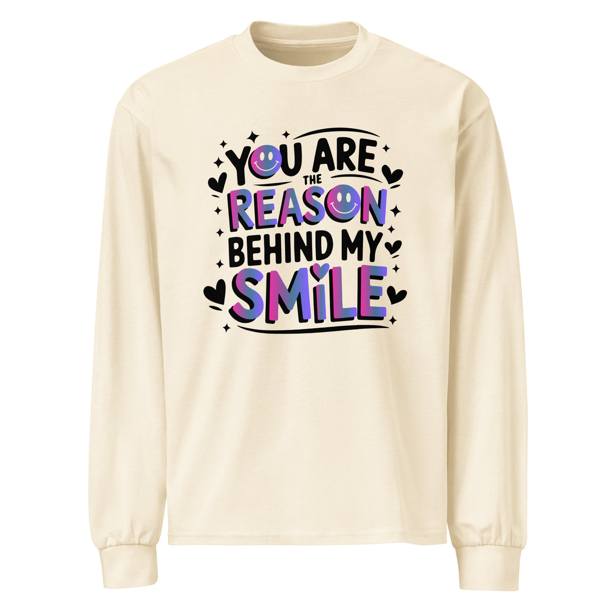 Positivity in Every Thread - Reason to Smile Design - - Long Sleeves T-shirts