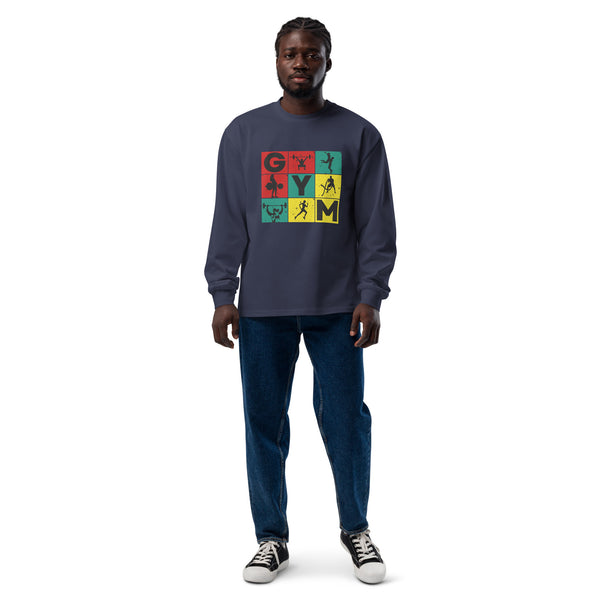 GYM Mode On – The Ultimate Fitness Statement Shirt - Midnight Blue - Long Sleeve Shirt