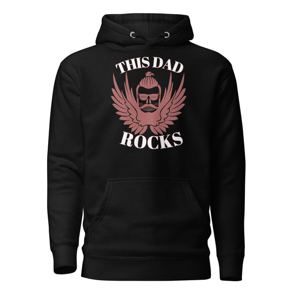 Dad's Angelic Aura - Embrace the Spirit with This Hoodie - Black - best design hoodies best quality hoodies designed hoodies Printed hoodie printed hoodies