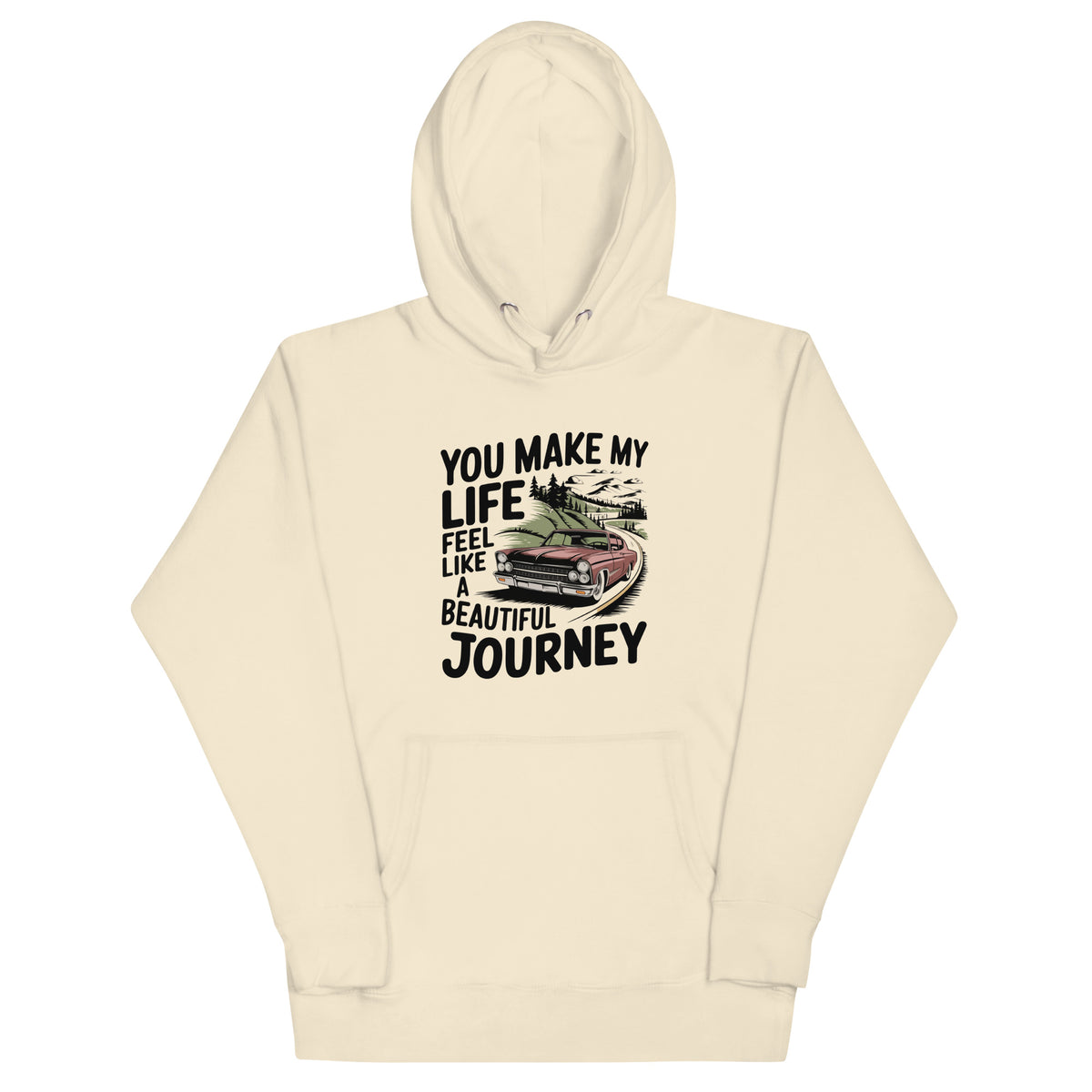 Romance on the Open Road - A Gift for Him - Bone - Hoodies