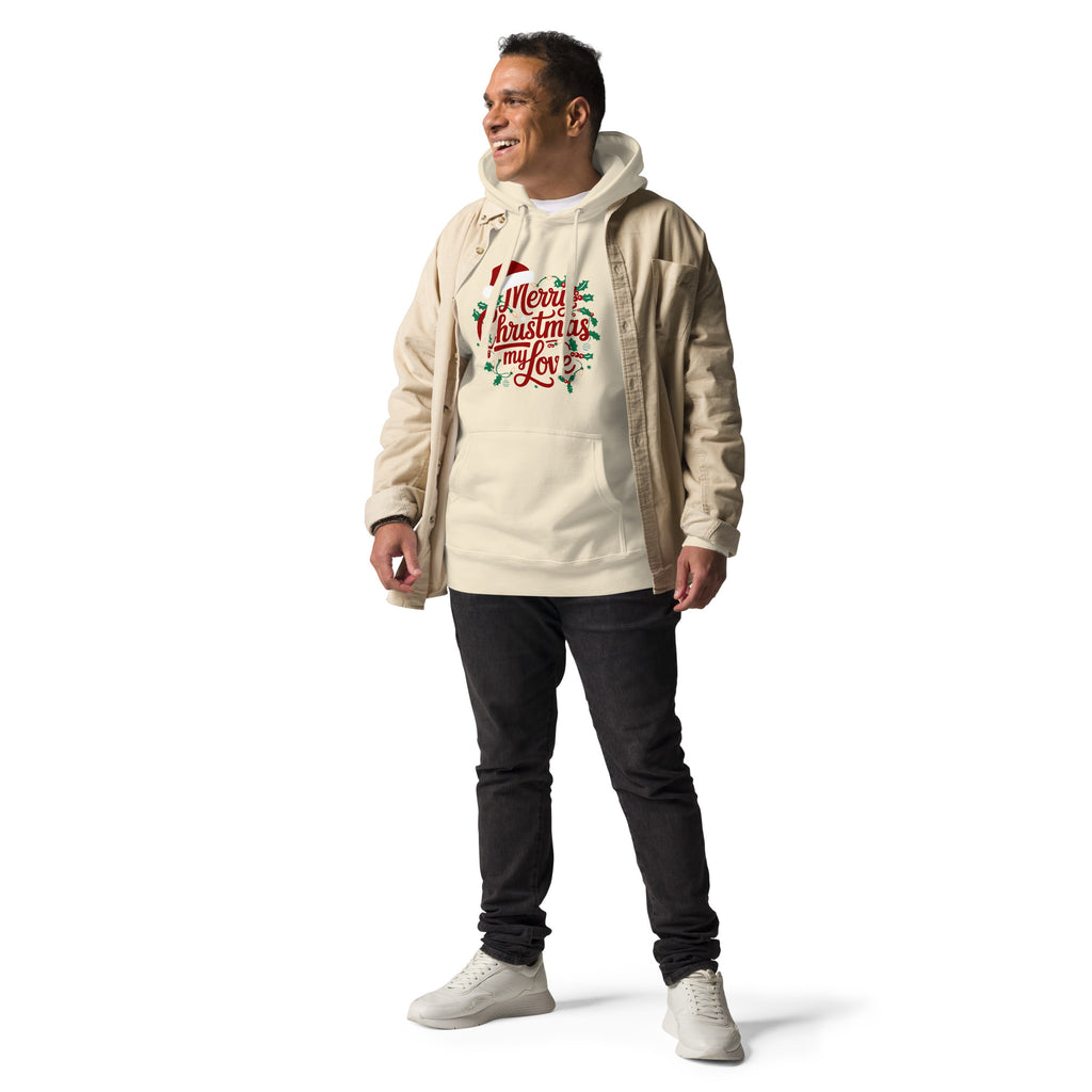 Festive Love: The Perfect Christmas Hoodie for Him - Bone - Fleece Hoodies