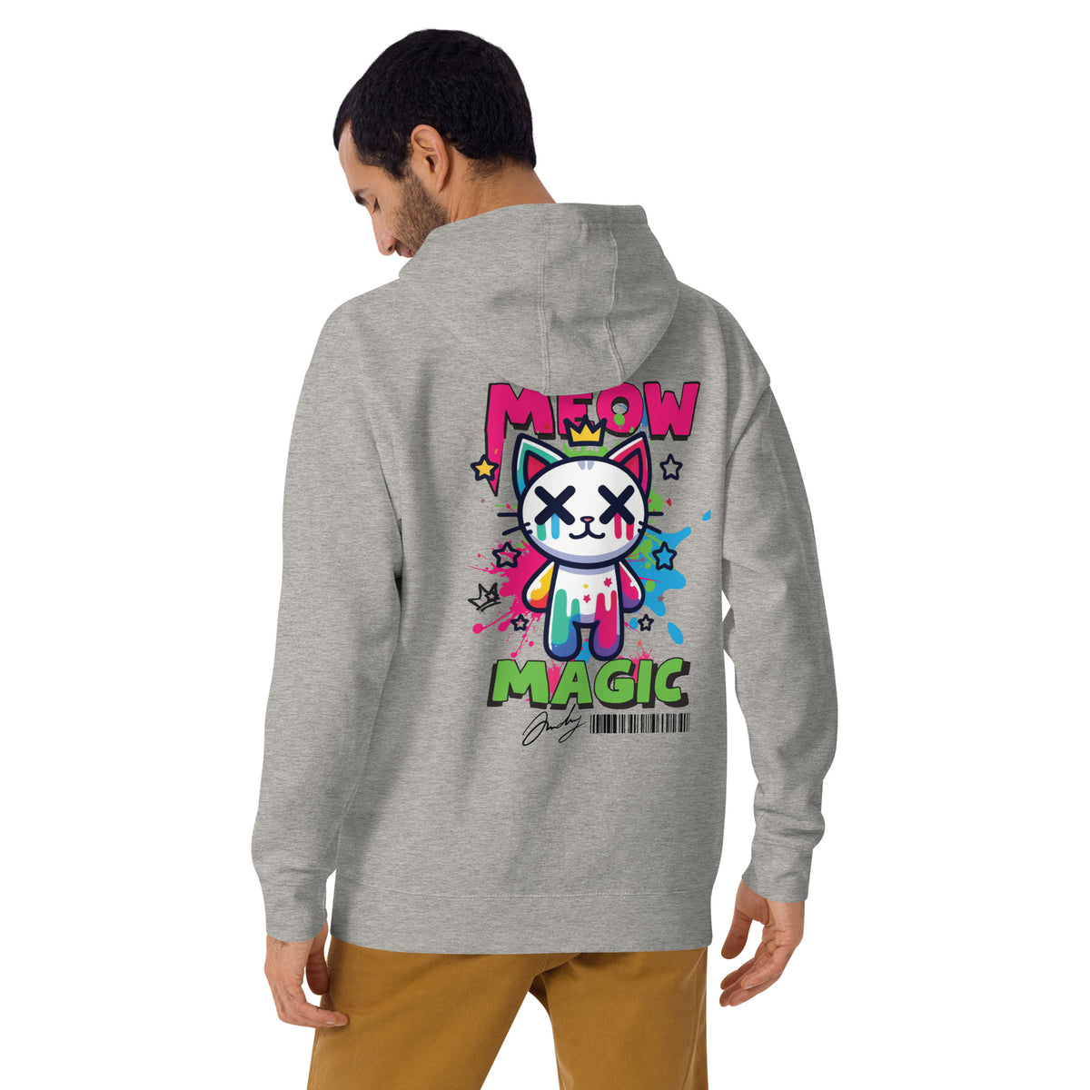 Crown of Colors - Magical Meow Hoodie - Carbon Grey - Hoodies