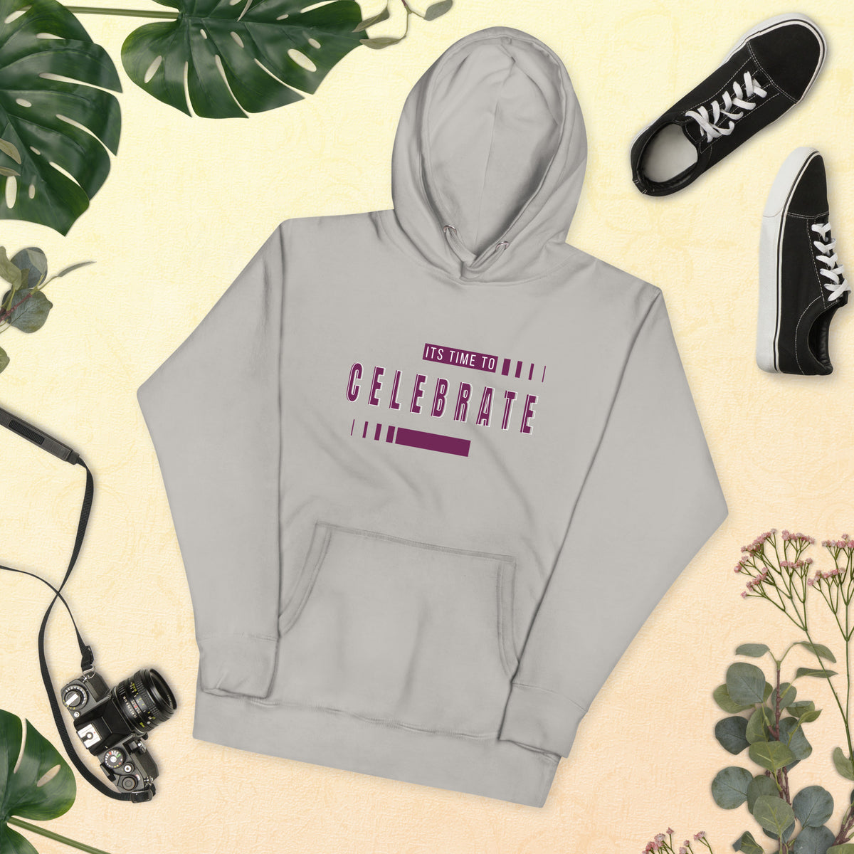 Time to Celebrate - Festive Hoodie - Carbon Grey - Unisex Hoodies