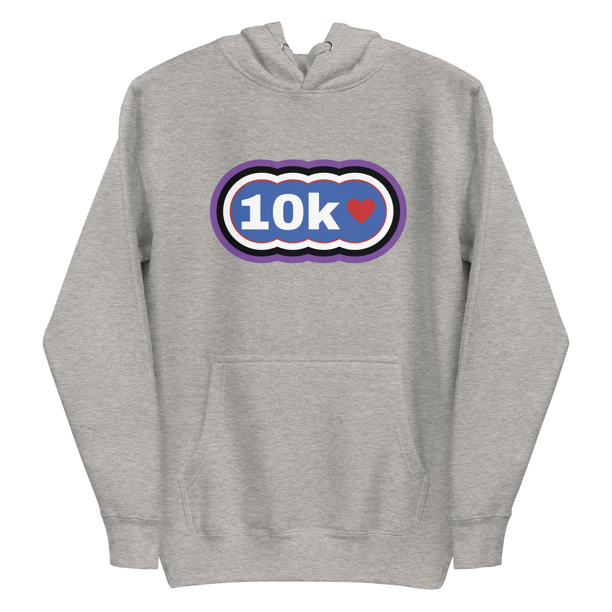 10k and Heart - Vibrant Hoodie Design - - Unisex Hoodies