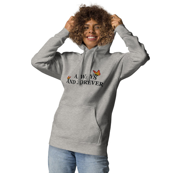 Endless Embrace - Always & Forever Butterfly Hoodie - Carbon Grey - Hoodies