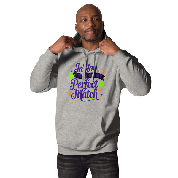 Piece Together Love - Vibrant Puzzle Hoodie - Carbon Grey - Hoodies