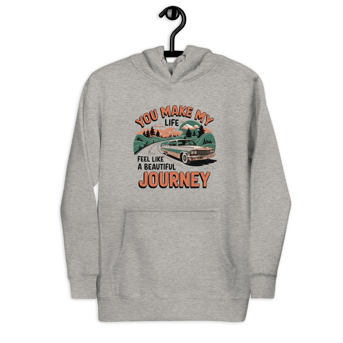 Romance on the Open Road - A Gift for Him - - Hoodies