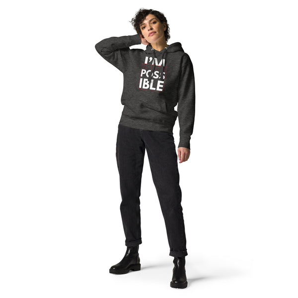 Empowerment Statement - I'M POSSIBLE Hoodie - Charcoal Heather - Hoodies