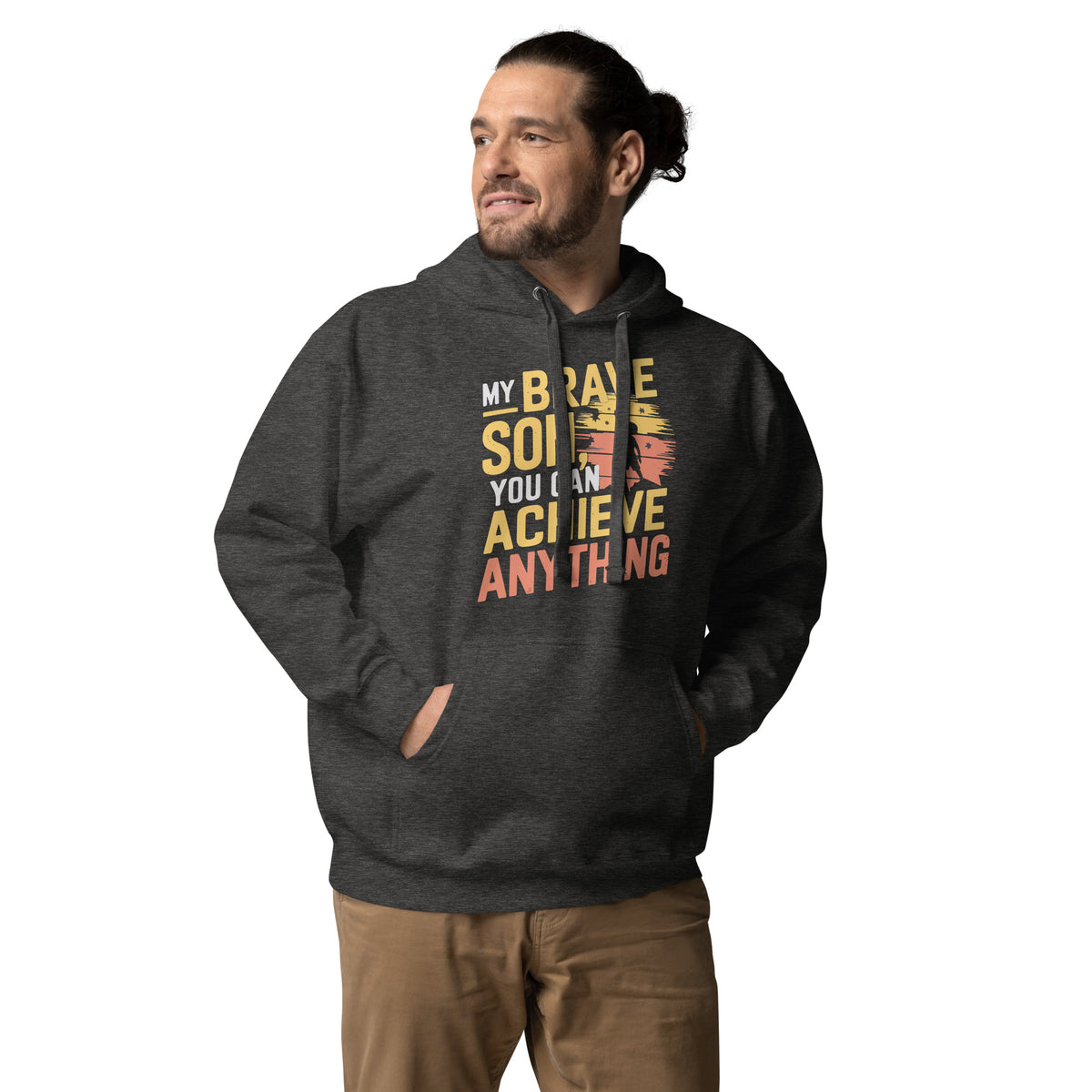 Achieve Anything - A Father's Love for His Son - Charcoal Heather - Hoodies