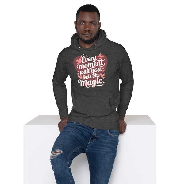 Whisper of Love - Stylishly Warm Romantic Hoodie - Charcoal Heather - Hoodies